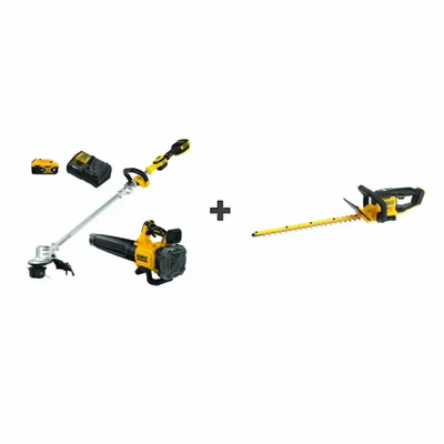 DEWALT Combo Kit: 20V MAX*, Hedge Trimmer, 125 mph Blower Max Air Speed - Outdoor Equipment Combination Kits