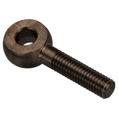 AMPG Fixed Rod End: Steel, Black Oxide, 30 mm Hole Center-to-End Lg, Left Hand - Steel Male Threaded Fixed Rod Ends