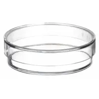 Petri Dish: 116 mm Dia, 21 mm Overall Ht, No Surface Treatment, Lid, Polystyrene, Non-Sterile, Clear
