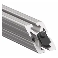 Joining Plate: 45° Support, 15 Series, 12 in x 1 1/2 in x 1 1/2 in, For 21/64 in Slot Wd, 2 Holes (MPN 2535)