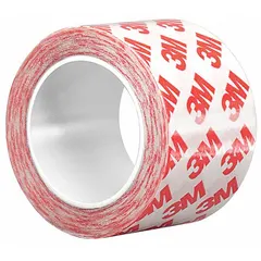 This permanent double-sided film tape features an acrylic adhesive on a polyester film backing, providing a bond suitable for mounting, splicing, and bonding in industrial assembly and electronics. The 8.3 mil thickness offers a balance of conformability and holding strength. Supplied in a 2-inch width by 5-yard roll.