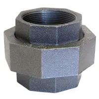 ANVIL Metal Pipe Straight: Union, 300 psi @ 150° F, 3/4 in x 1/2 in, Malleable Iron, Made in USA (MPN 0313822110)