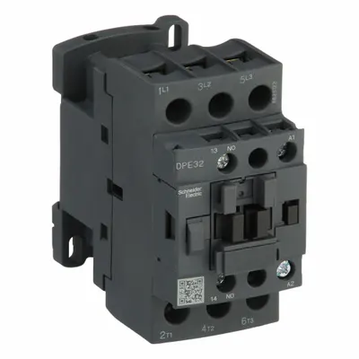 SCHNEIDER Magnetic Contactor: Non-Reversing, 3 Poles, 3NO Contacts, 32 A - Non-Reversing IEC Contactors