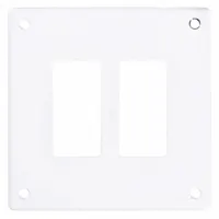 HUBBELL Wall Plate: Decorator-Rocker, 2 Gang, White, Std Size (MPN SWP262)