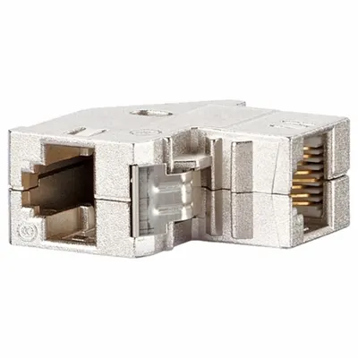 METZ CONNECT Coupler Module: Cat6A, Data/HDBaseT/Power, 8 Poles, 90° Angled, Cable - Device-Side RJ45 Connectors & Couplers