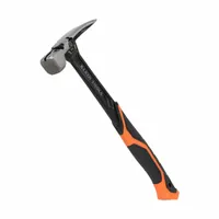 Claw Hammer: Forged Steel, Textured Grip, Steel Handle, 1 1/4 lb Head Wt, 16 in Overall Lg, Smooth (MPN H80920S)