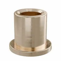 Flanged Sleeve Bearing: Bronze, SAE 841, 1/4 in Bore, 3/8 in OD, 7/16 in Lg, -35°F to 300°F, 10 PK (MPN FF312-05B)