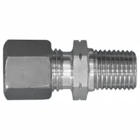 BRENNAN INDUSTRIES Compression Fitting Adapter: 30 mm OD x 3/4 in Pipe size, Compression x MNPT (MPN D2404-S30-12-SS)
