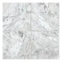 ARMSTRONG FLOORING Floor Tiles: White, Gravity, 16 in Tile Wd, 24.89 sq ft Coverage Area, Embossed (MPN D4018161)