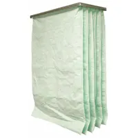 Pocket Air Filter: 24 in x 24 in x 29 in, MERV 11, Orange, Fiberglass, 6 Pockets