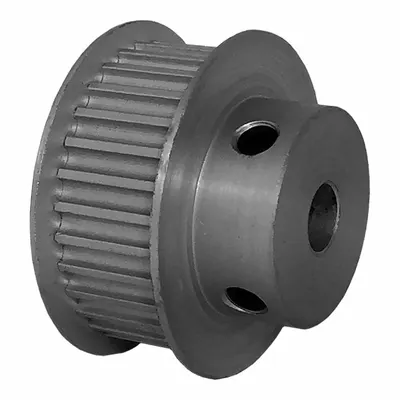 Dayton Timing Pulley: Curvilinear, Fixed, For 9 mm Belt Wd, 30 Teeth, 3 mm Pitch - HTD Section Fixed-Bore Timing Pulleys with Hub