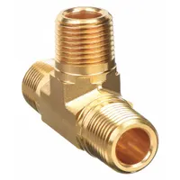 PARKER Metal Pipe Tee: Tee, Bright C37700 Brass, 1/2 in x 1/2 in x 1/2 in, 3,100 psi, 2 15/16 in Lg (MPN 8-8-8 MT-B)