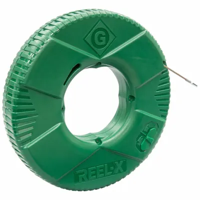 GREENLEE Steel Fish Tape: 125 ft Lg, Flat Tape Shape, Formed Hook End Style - Steel Fish Tapes