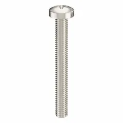 M4x0.70 thread, 35 mm length, 316 stainless steel, plain finish, pan head, #2 Phillips drive. Supplied in a 50-pack. Used for fastening components in corrosive or marine environments, general assembly, panel mounting, and equipment securing.