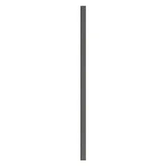 This pilaster is a structural column for bathroom partitions, featuring a polymer inner core with a pebble-textured black finish. It measures 82 inches in height, 3 inches in width, and 1 inch in thickness. Used to provide support and privacy between stalls in commercial restroom settings.