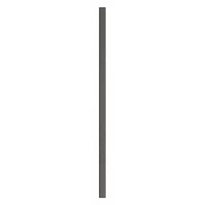 ASI GLOBAL PARTITIONS Partition Column: Plastic Polymer, Pebble, Black, 82 in Ht, 3 in Wd - Pilasters for Bathroom Partitions