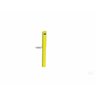 MSA Mast Extension: 24 in, One-Piece Arm, Yellow, Powder Coated, Lower Mast Extension - Davit Mast Extensions
