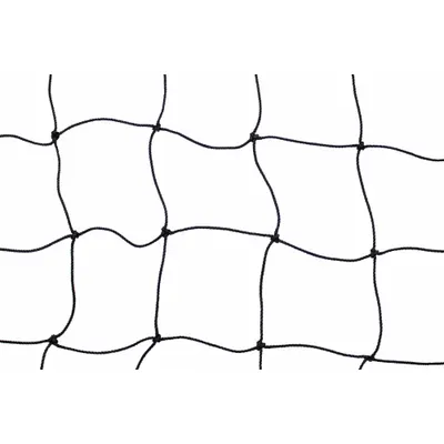 US NETTING Knotted Nylon Rack Net Panel: 360 in x 1/8 in x 240 in, Nylon, Black - Pallet Rack Netting