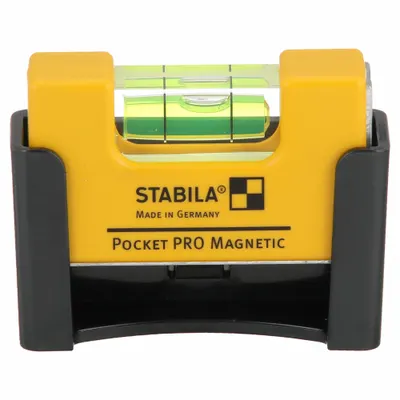 STABILA Pocket Level: Magnetic, 3 in x 1 1/2 in x 2 1/2 in, Aluminum, 0 Mounting Holes - Pocket Levels
