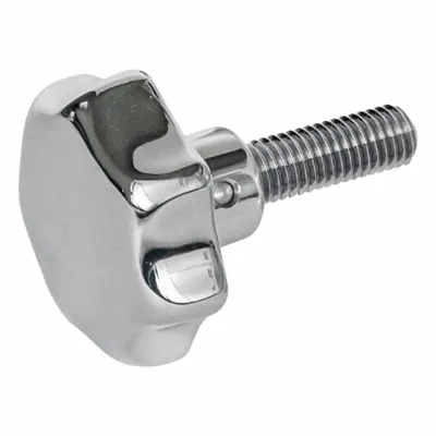 JW WINCO 316 Stainless Steel Hand Knobs; 316 Stainless Steel Star Knobs: 7 Point - Corrosion-Resistant 7-Arm Knobs with Threaded Stud