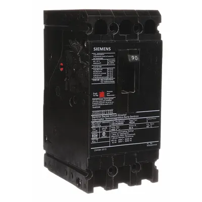 Siemens Molded Case Circuit Breaker: 90 A Amps, 42kA at 480V AC, Fixed, Load Side Lug - ED-Frame Siemens Molded Case Circuit Breakers