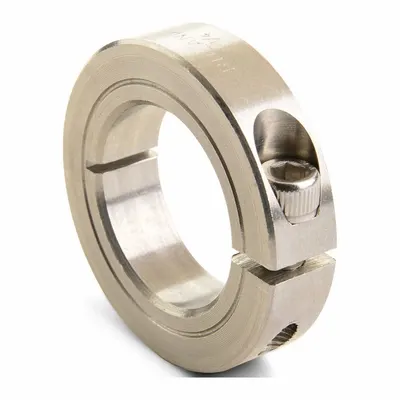RULAND MANUFACTURING Shaft Collar: 1-Piece, Inch, Round, Clamp-On, 2 5/8 in Bore Dia - Stainless Steel Shaft Collars