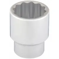 WESTWARD Socket: Metric, 1 in Drive Size, 50 mm Socket Size, 12-Point, Std, Chrome, 3 in Overall Lg (MPN 45J245)
