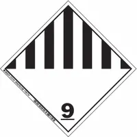 BRADY DOT Container Label: 9 (Haz Material), 4 in x 4 in, 4 in Label Ht, 4 in Label Wd, 500 PK (MPN 121141)