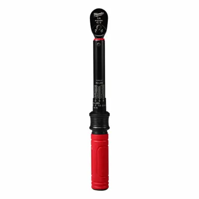 MILWAUKEE Torque Wrench: Inch-Pound, 1/4 in Drive Size, 40 in-lb to 200 in-lb - Ratcheting Micrometer Torque Wrenches