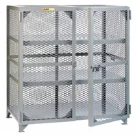 LITTLE GIANT Bulk Storage Locker: 61 in x 27 in x 52 in, 2 Fixed Shelves, Legs, Gray, Gray, Shelves (MPN SC2-2460-NC)