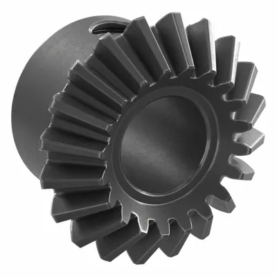 KHK GEARS Bore Miter Gear: For 90° Shaft Angle, Module m 1, 20 Teeth - Straight Teeth Metric Miter Gears