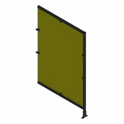 FAZTEK T-Slot Framing System Panel: Add-On, Black, 72 in H x 48 in W x 5 1/2 in D - Wire Mesh Panel Add-On Kits