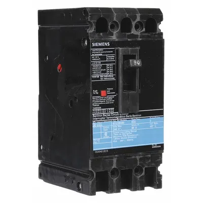 Siemens Molded Case Circuit Breaker: 90 A Amps, 10kA at 240V AC, Fixed, Load Side Lug - ED-Frame Siemens Molded Case Circuit Breakers