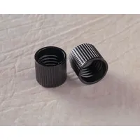 Cap: 18 mm Dia, Black, Phenolic, Rubber, 15-415 mm Screw Closure Size, Autoclavable, ASTM E982 (MPN 73800-15415)