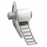 Pre-Cut Label Stock Roll: 1/2 in x 1 1/8 in, 1 1/8 in x 1/2 in, Polyester, White (Gloss) (MPN M7-24-423-BK)