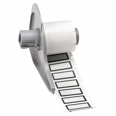 BRADY Pre-Cut Label Stock Roll: 1/2 in x 1 1/8 in, 1 1/8 in x 1/2 in, Polyester - Brady Precut Label Rolls