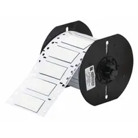 Sleeve Label: 1/2 in x 2 in, Polyolefin, White (Matte), For 1 AWG to 8 AWG Wire Gauge (MPN B33-500-2-342)
