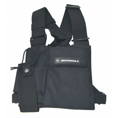 MOTOROLA Chest Pack: Fits Motorola, For XPR 3000e Series, Black, Nylon, Harnesses - Motorola-Compatible Carrying Accessories