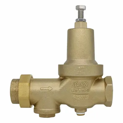 WILKINS Pressure Reducing Valve: FNPT x FNPT, 1 in Pipe Size, Brass, 15 psi to 75 psi - Standard Capacity Water Pressure Regulators