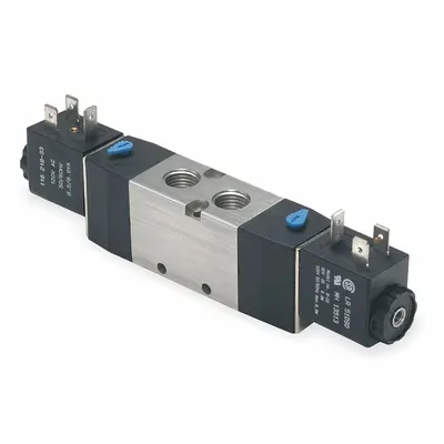 ARO Solenoid Air Control Valve: MaxAir, Four-Way / Two-Position, 24V DC - ARO MaxAir Series Solenoid-Operated Inline Air Control Valves