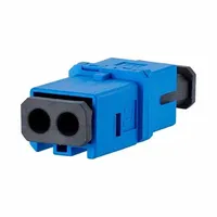 METZ CONNECT Fiber Optic Adapter Insert: Snap-In, Plastic, SC-RJ/2SC, 180° Mounting Angle, 2 Ports (MPN 1402K00820MI)