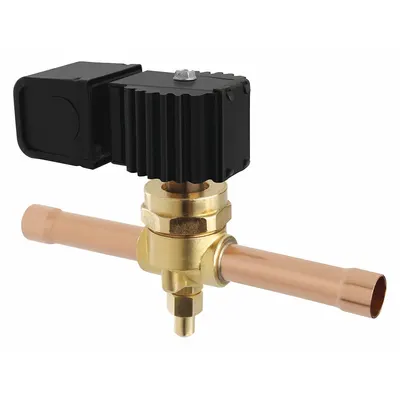 Parker Refrigerant Solenoid Valve: 5/8 in Female Sweat, 0.4 in Port Size, Normally Closed - Refrigeration Solenoid Valves