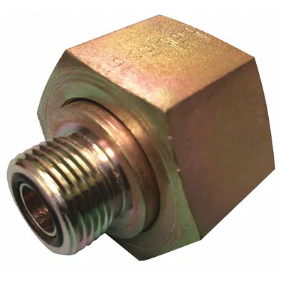 AEROQUIP Hydraulic Hose Adapter: 3/8 in x 1/2 in Fitting Size, Male x Female, ORS x ORS - ORS-to-ORS Steel Hydraulic Hose Adapters