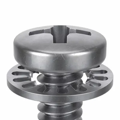 SEMS Screw: Flat/Split Lock, #10-32 Thread Size, 3/8 in Lg, Stainless Steel - Machine Screws with Flat & Split Lock Washers