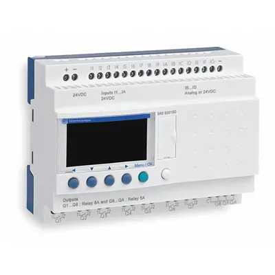 SCHNEIDER Compact Smart Relay: (12) Discrete, (8) Relay - Schneider Zelio Series Smart Relays