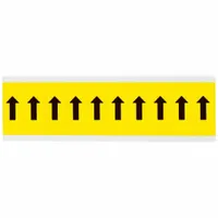 Symbol Label: 2 in Character Ht, Indoor Only, Non-Reflective, Gothic, Black, Arrow, Die Cut, Black (MPN 3440-ARO)