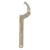 AMPCO Hook Spanner Wrench: 2 in to 4 3/4 in, 11 in Overall Lg, 3/8 in Hook Thick, 1/8 in Hook Dp (MPN WP-6-ST)