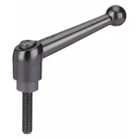 KIPP Adjustable Handle: Zinc w/ Steel Thread, M12, 110 mm Lg (MPN K0116.5121X40)