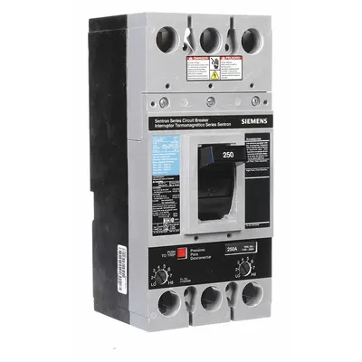 Siemens Molded Case Circuit Breaker: 250 A Amps, 22kA at 600V AC, Fixed, Lug, ABC - FD-Frame Siemens Molded Case Circuit Breakers
