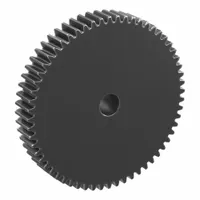 Spur Gear: Module m 2, 60 Teeth, 15 mm Bore Dia, Black Oxide Coated Carbon Steel, 20° Pressure Angle (MPN SS2-60)